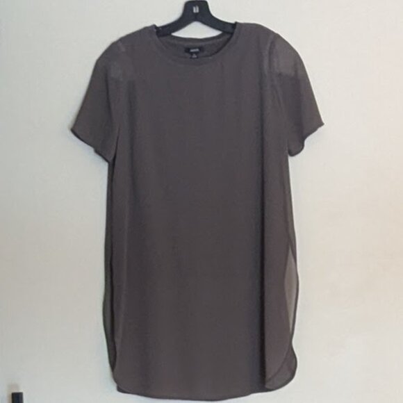 Alfani Women's Olive Green Illusion Tunic Blouse Top Size M - Picture 3 of 7